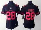 Nike San Francisco 49ers #28 Carlos Hyde Black Women Jersey