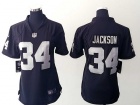 Oakland Raiders #34 Bo Jackson Black Women Jersey