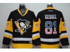 Pittsburgh Penguins #81 Phil Kessel Black USA Flag Fashion Jersey