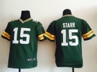 Green Bay Packers #15 Bart Starr Green Kids Jersey