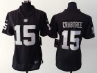 Nike Women Oakland Raiders #15 Michael Crabtree Black Jersey