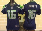 Nike Women Seattle Seahawks#16 Tyler Lockett Blue Jerseys