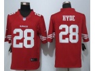 San Francisco 49ers #28 Carlos Hyde Red Nike Limited Jersey