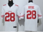 San Francisco 49ers #28 Carlos Hyde White Nike Limited Jersey