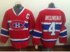 Montreal Canadiens #4 Jean Beliveau Red CCM Jerseys