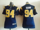 Nike St.Louis Rams #94 Robert Quinn Blue Women Jersey