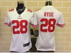 Nike San Francisco 49ers #28 Carlos Hyde White Women Jersey