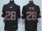 San Francisco 49ers #28 Carlos Hyde Black Impact Nike Limited Jersey