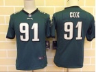 Nike Philadelphia Eagles #91 Fletcher Cox Green Kids Jersey