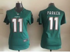 Nike Miami Dolphins #11 DeVante Parker Green Women Jersey