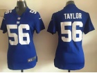 Nike New York Giants #56 Lawrence Taylor Blue Women Jersey