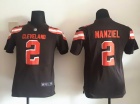 Nike Cleveland Browns #2 Johnny Manziel Brown Kids Jersey