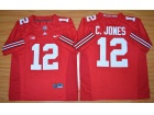 2015 Ohio State Buckeyes #12 Cardale Jones Red NCAA Football Jersey