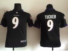 Nike Baltimore Ravens #9 Justin Tucker Black Kids Jerseys