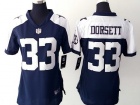 Nike Dallas Cowboys #33 Tony Dorsett Blue Thanksgiving Women Jersey