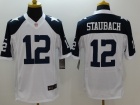 Dallas Cowboys #12 Staubach White Thanksgiving Nike Limited Jerseys