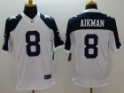 Dallas Cowboys #8 Troy Aikman White Thanksgiving Nike Limited Jerseys