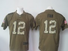 Seattle Seahawks #12 Fan Green Salute to Service Nike Limited Jerseys