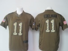 New England Patriots #11 Julian Edelman Green Salute to Service Nike Limited Jerseys