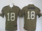 Denver Broncos #18 Peyton Manning Green Salute to Service Nike Limited Jerseys