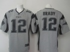 New England Patriots #12 Tom Brady Grey Limited Jersey