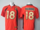 Denver Broncos #18 Peyton Manning Orange Super Bowl 50th Nike Limited Jerseys