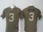 Seattle Seahawks #3 Russell Wilson Green Salute to Service Limited Jerseys