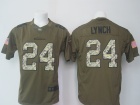 Seattle Seahawks #24 Marshawn Lynch  Green Salute to Service Limited Jerseys