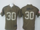 St.Louis Rams #30 Todd Gurley Green Salute to Service Limited Jerseys