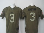 Tampa Bay Buccaneers #3 Jameis Winston Green Salute to Service Limited Jerseys