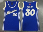 Golden State Warriors #30 Stephen Curry Blue 2015 Christmas Women NBA Jerseys