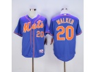 New York Mets #20 Neil Walker Blue With Orange Number Cool Base Jerseys