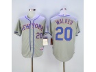 New York Mets #20 Neil Walker Gray Cool Base Jerseys