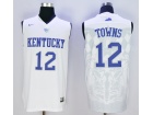 Kentucky Wildcats #12 Karl Anthony Towns White NCAA Basketball Jerseys