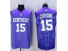 Kentucky Wildcats #15 DeMarcus Cousins Purple NCAA Basketball Jerseys