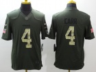 Oakland Raiders #4 Derek Carr Green Salute to Service Nike Limited Jerseys