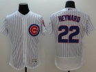 Chicago Cubs #22 Jason Heyward White Pinstrip FlexBase Jersey