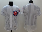 Chicago Cubs Blank White Pinstrip FlexBase Jersey