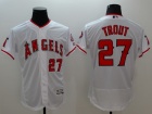 Los Angeles Angels #27 Mike Trout White FelxBase Jersey