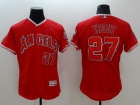 Los Angeles Angels #27 Mike Trout Red FelxBase Jersey