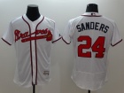 Atlanta Braves #24 Deion Sanders White  2016 FlexBase Jerseys