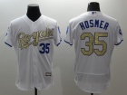 Kansas City Royals #35 Eric Hosmer World Series Champions White Gold Program Flexbase Jersey