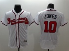 Atlanta Braves #10 Chipper Jones White 2016 FlexBase Jerseys