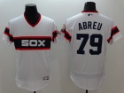 Chicago White Sox #79 Jose Abreu White Throwback 2016 Flexbase Jerseys