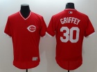 Cincinnati Reds #30 Ken Griffey Jr Red Pullover 2016 Flexbase Jerseys