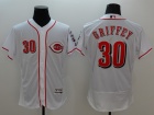 Cincinnati Reds #30 Ken Griffey Jr White 2016 Flexbase Jerseys