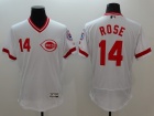 Cincinnati Reds #14 Pete Rose White Pullover 2016 Flexbase Jerseys