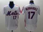 New York Mets #17 Keith Hernande White Pullover 2016 Flexbase Jerseys