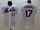 New York Mets #17 Keith Hernande White Strips 2016 Flexbase Jerseys