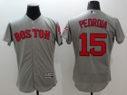 Boston Red Sox #15 Dustin Pedroia Gray 2016 Flexbase Jersey